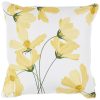 Outdoor Decor 18x18 Yellow Floral Outdoor Pillow