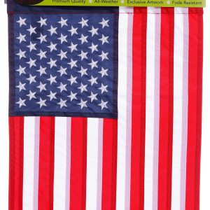 Briarwood 18 in Embroidered American Flag Garden Flag
