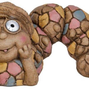 Sagebrook Home 15 in Solar Colorful Ca5terpillar Figurine