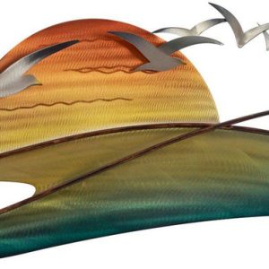 T.I. Design 35x13 Peaceful Sunrise Hanging Wall Accent