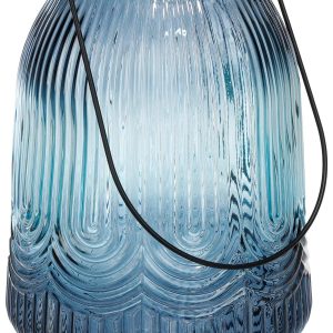 Home Essentials 9 in Glass Hurricane Candle Holder