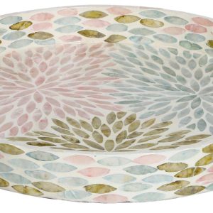 Coastal Home 16 in Round Capiz Tray