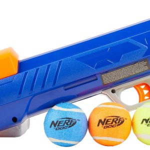 Nerf Pet Blaster with 3Pk Non-Squeak Tennis Balls, 16in.