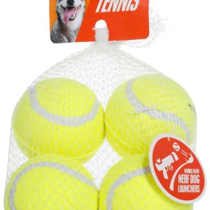 Nerf Pet Standard Tennis Balls Pet Toy, Yellow, 2.5in.