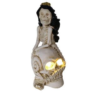 Brighten the Season Halloween 21in. Mermaid on Skull