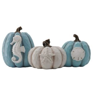 Brighten the Season Triple Coastal Pumpkin Decor