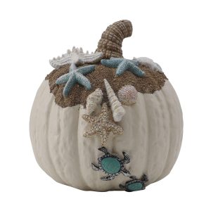 Brighten the Season 8 in. Shell Pumpkin Decor