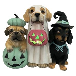 Brighten The Season Halloween Lighted Trick-or-Treat Dogs
