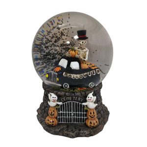 Brighten The Season Halloween Skeleton Musical Waterglobe