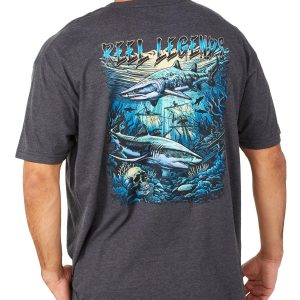 Reel Legends Mens Pirate Sharks T-Shirt