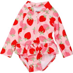 Little Me Baby Girl Strawberry Rash Guard Swimsuit
