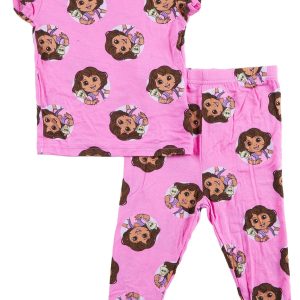 Dora The Explorer Baby Girls 2 Pc Pajama Pants Set