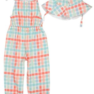 Willow and Wyatt Toddler Girls Romper & Hat Set