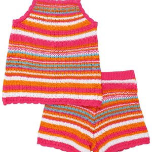 Jessica Simpson Toddler Girl 2 Pc Crochet Shorts Set