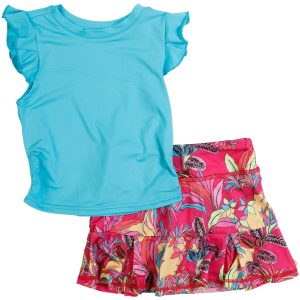Reel Legends Toddler Girls Reel Tec Active Flounce Skort Set