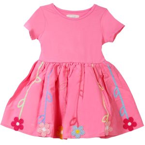 Peek Little Toddler Girls Sleeveless Embroidered Dress