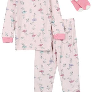 Sleep On It Toddler Girls 3 Pc Ballerina Pajama Pants Set