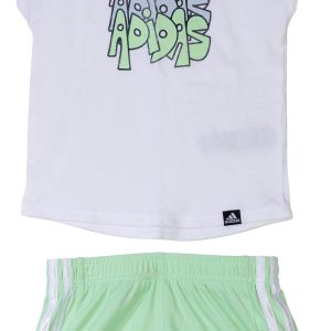 Adidas Toddler Girls 2 Pc Active Shirt Shorts Set