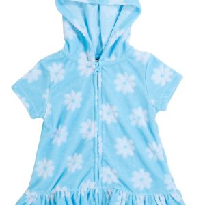 Andy & Evan Toddler Girl Flower Hooded Terry Swim Cover Up