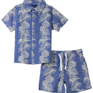 Andy & Evan Baby Boys 2 Pc Collard Short Set