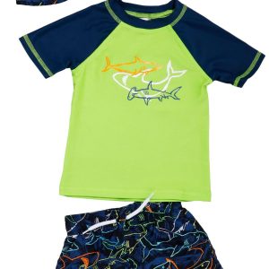 Floatimini Toddler Boys 3 Pc Swim Shorts Set