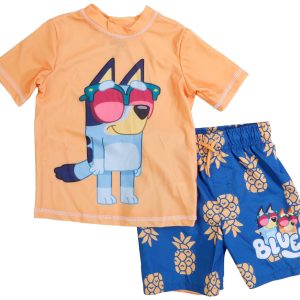 Bluey 2-Piece Toddler Boys Bluey Pineapple Swim Set