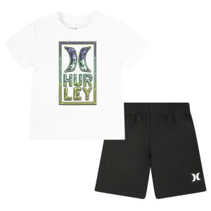 Hurley Toddler Girls 2-pc. Logo Tee & Short Set