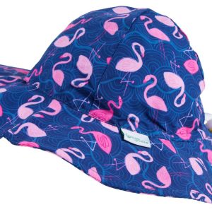 Green Sprouts Baby Brim Navy Wavy Flamingos Hat