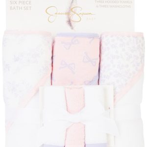 Jessica Simpson Baby 6 Pc Floral Bows Baby Bath Set