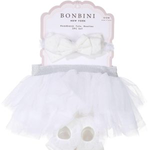 Stepping Stones Baby Girls 3 pc Tutu & Booties Set