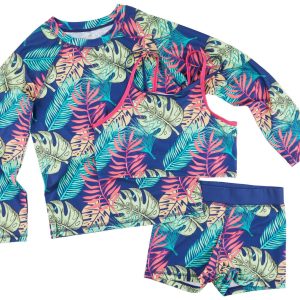 Reel Legends Big Girls 3-Piece Swimsuit Set