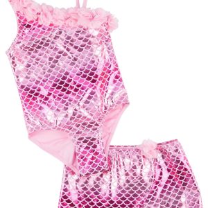 Floatimini Little Girls 2-Piece Mermaid Swimsuit Set