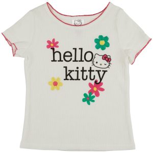 Hello Kitty Little Girls Ribbed Baby Tee