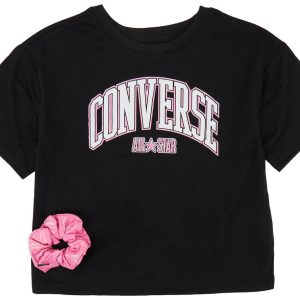 Converse Big Girls 2 Pc Logo Tee Set