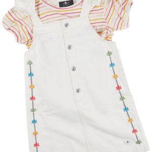 7 For All Mankind Little Girls 2-Piece Denim Overall Set