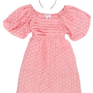 Speechless Big Girls Puff Sleeve Dress With Headband