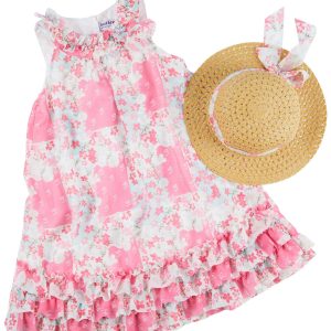 Blueberi Boulevard Little Girls Chiffon Floral Dress Set