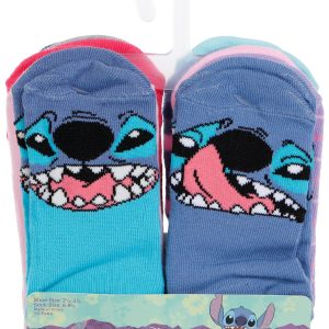 Lilo & Stitch Girls 5 Pair No Show Socks