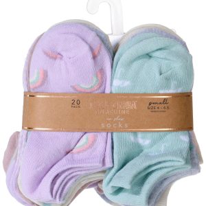 Girls 20-pk. No Show Socks