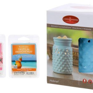 Candle Warmers Hobnail Illumination Warmer Wax Melt Set