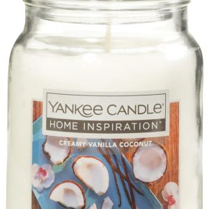 Yankee Candle 19 oz. Creamy Vanilla Coconut Jar Candle
