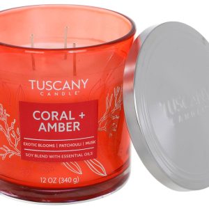 Tuscany 12 oz. Coral + Amber Painters' Collection Candle