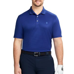 IZOD Golf Mens Big & Tall Grid Solid Polo Shirt