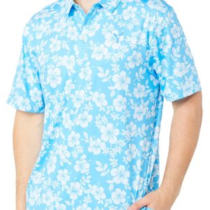 Yatta Golf Mens Short Sleeve Aloha Polo Shirt