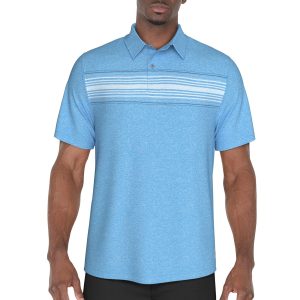 PGA TOUR Mens Chest Stripe Golf Polo