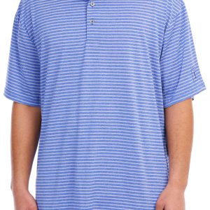 PGA Tour Big Mans Striped Golf Polo Shirt