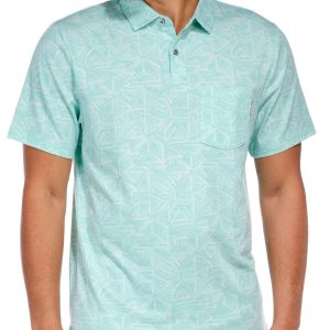 PGA TOUR Men's Printed Short Sleeve Polo