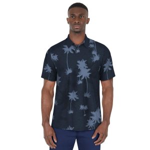 PGA TOUR Men's Oversized Palm Print Golf Polo