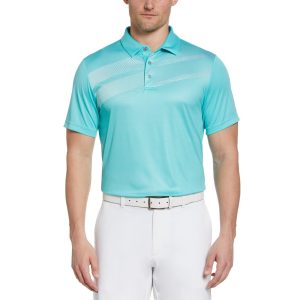 PGA TOUR Men's Asymmetric Gradient Print Golf Polo