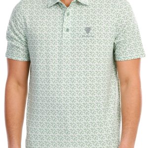 Ben Sherman Mens Geometric Tech Terry Polo Shirt
